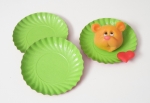Pastry paper tartlet cup green 9 cm 10 pieces